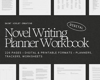 Novel Writing Digital Planner for Author Planner Plot a Novel Writer Gift Printable How to Write Workbook Creative Planner Writing Journal
