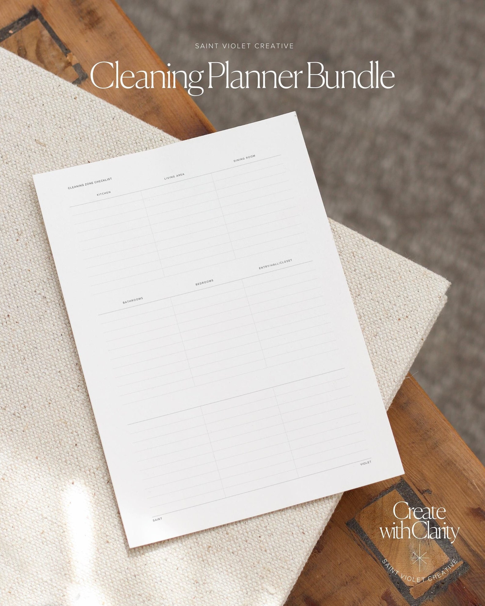 Printable Cleaning Planner Printable Daily Weekly Cleaning Checklist ...