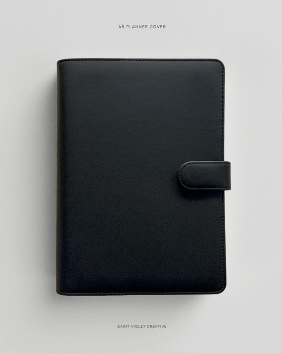Custom A5 Binder Cover for A5 Planner Inserts A5 Planner Cover Refillable Custom Ring Binder Vegan Leather Journal Personalized Binder Cover