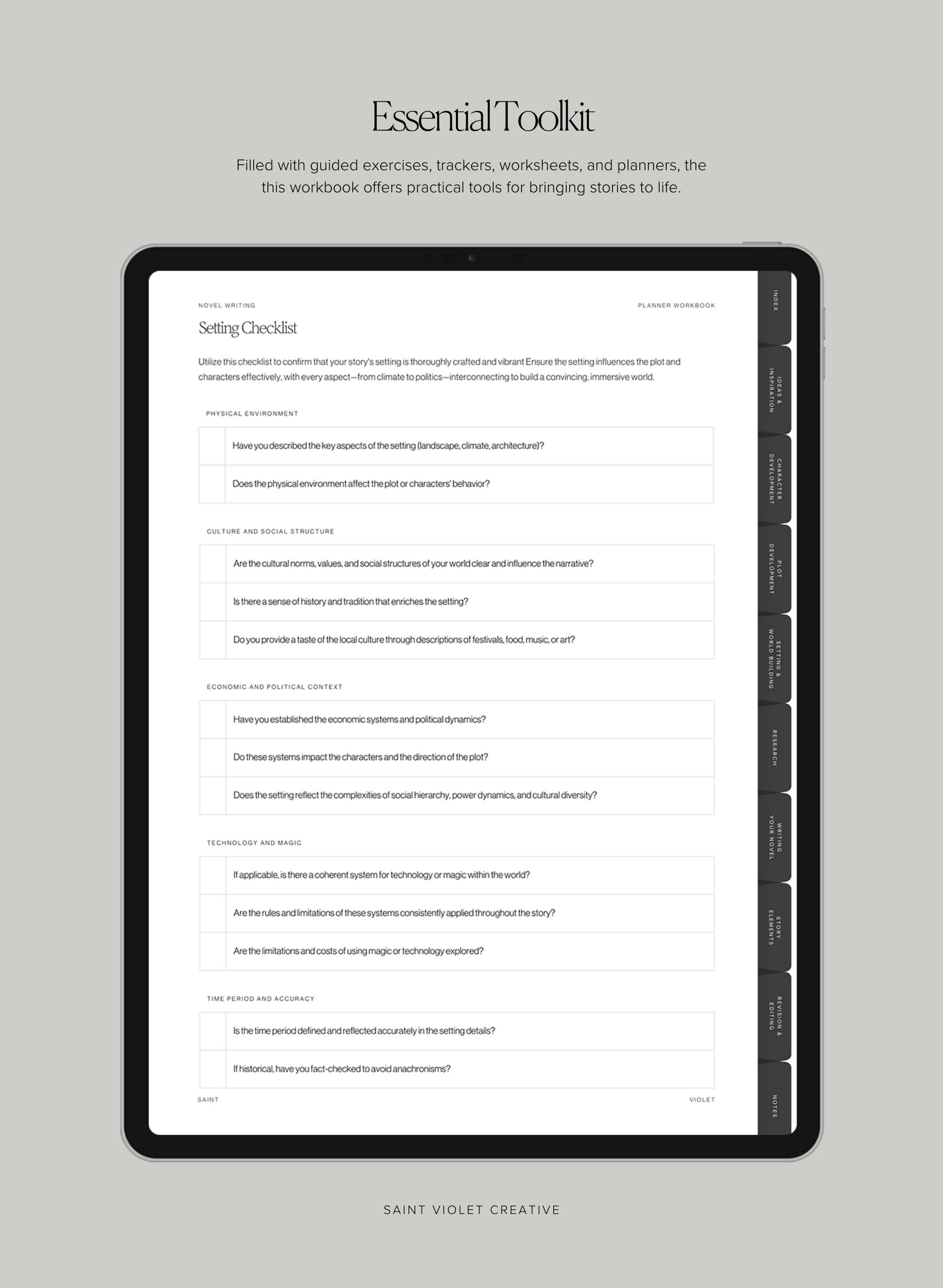 Plot your novel with this digital planner.