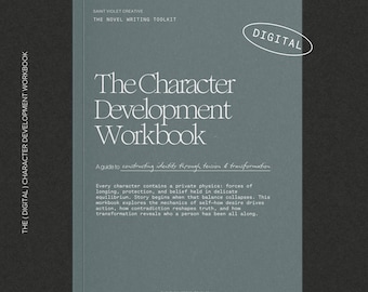 Character Writing Workbook Planner Author Planner Writer Gifts for Writers Plot a Novel Workbook Creative Writing Workbook Digital Printable