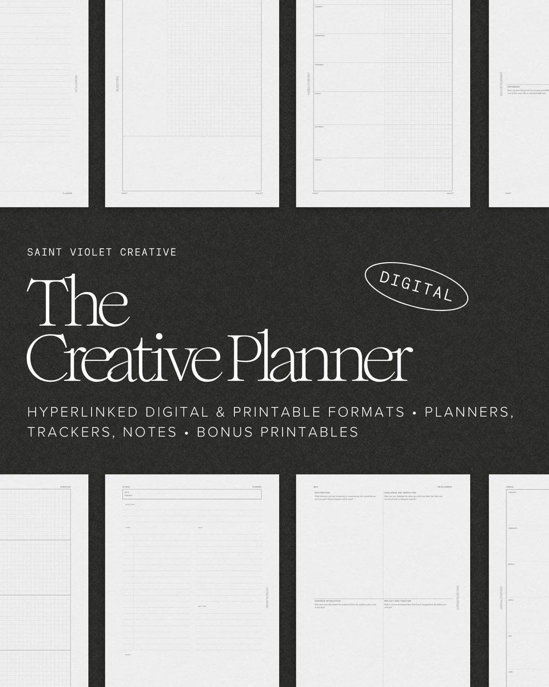 Digital Printable Creative Project Planner for Artists and Designers ...