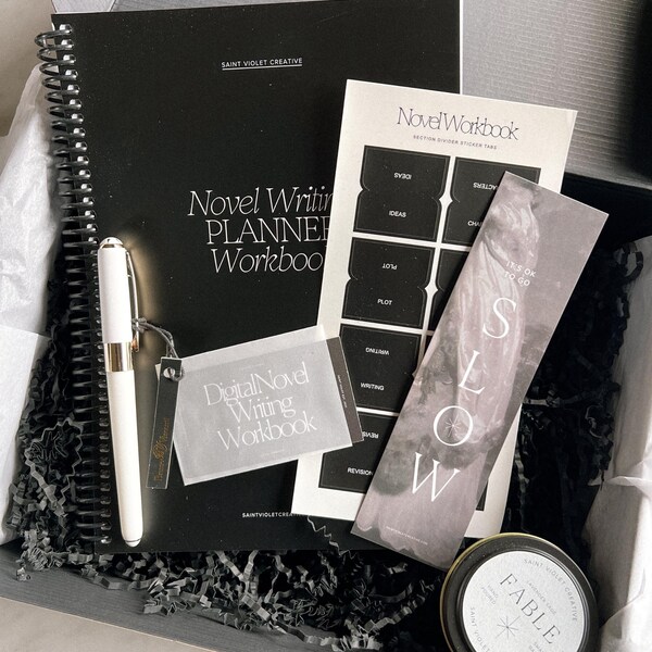 Novel Writing Workbook Planner for Author Planner Plot a Novel Writer Gift Set How to Write Writing Journal Craft Book Writing Gift Box Kit
