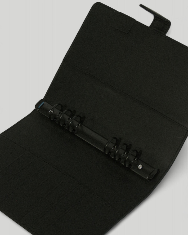 Vegan Leather A5 6-Ring Binder Planner Cover with Pockets Magnetic Closure for 2025 Planner Inserts Available in Black or Fawn Faux Leather Organizer for Personal or Professional Planning Needs