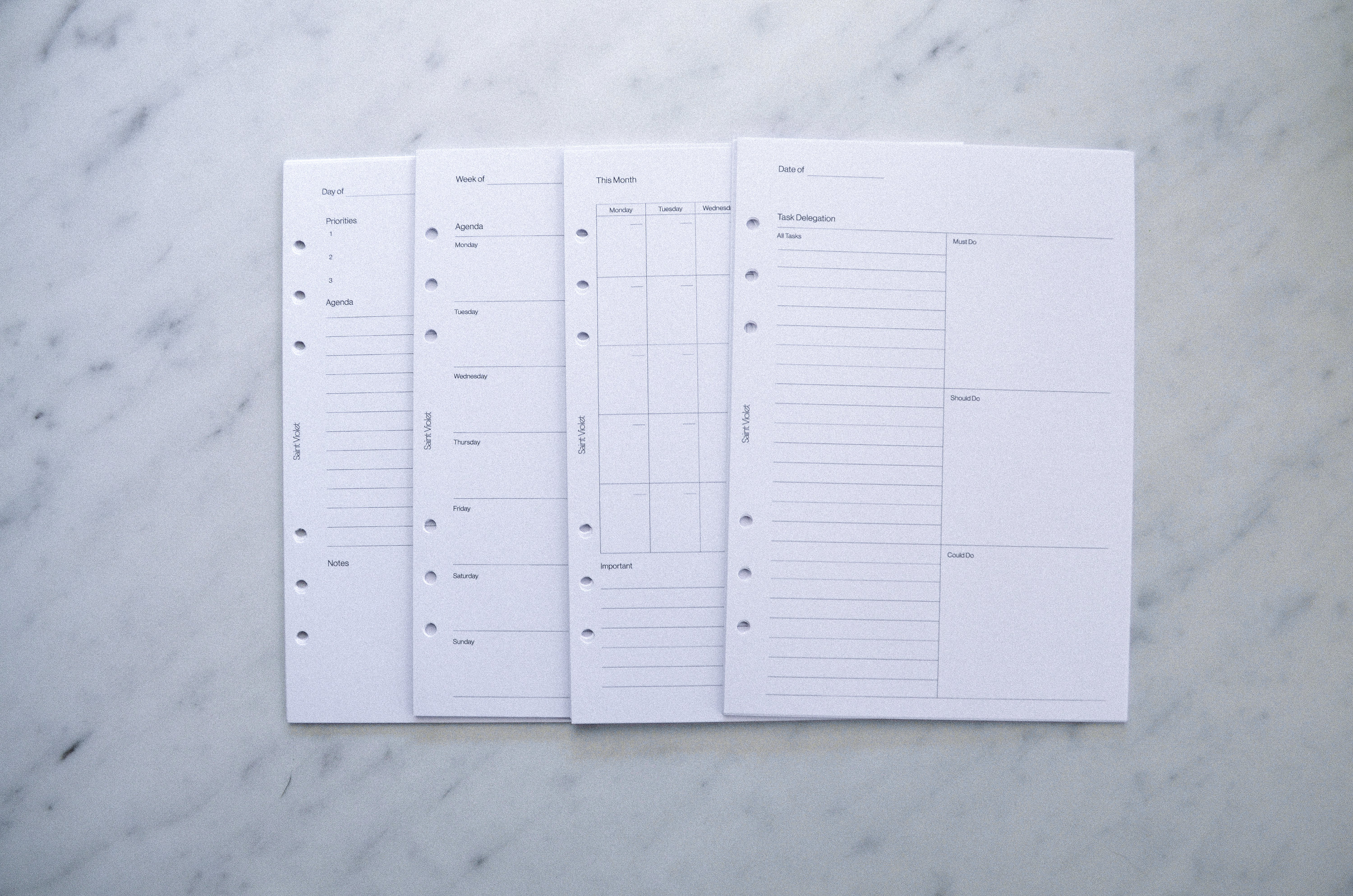 A5 Filler Paper, 3 Hole Planner Refills, Organizer, Loose-leaf Binder  Paper, Total 100 Sheets/200 Pages, 100gsm, Blank, White Paper, 5.8 x 8.2  Inch