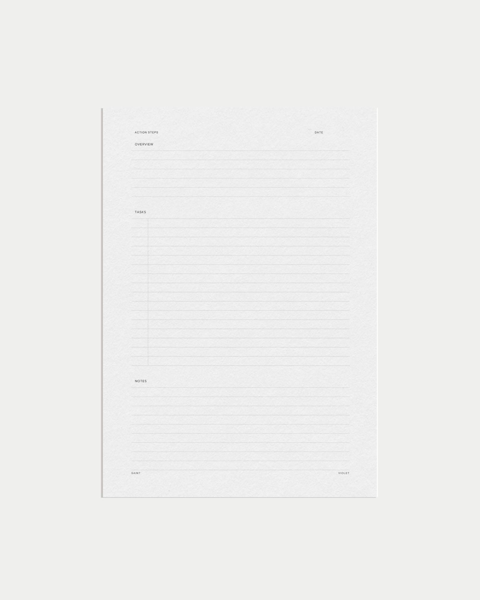 Action Steps Planner Insert Task Tracker Project Management A5 Binder ...