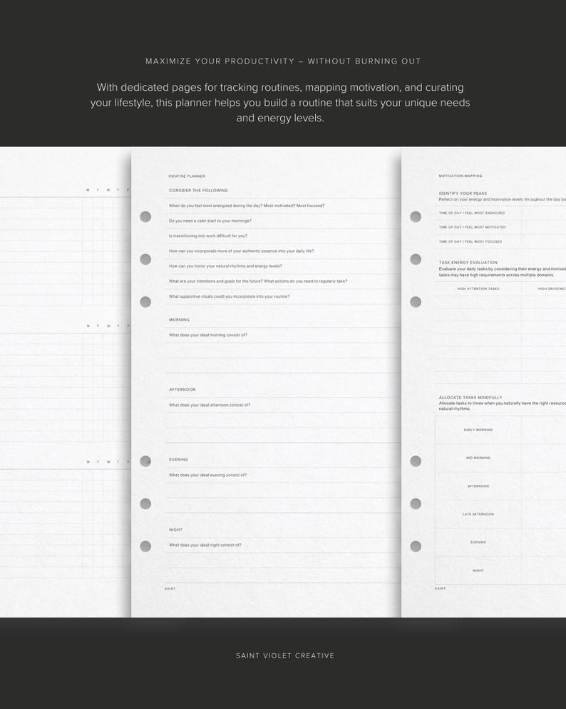 Routine Planner Bundle Daily Routine Planner ADHD Planner Printable A5 ...