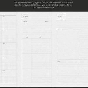 Printable Academic Planner Bundle College Study Planner Printable ...