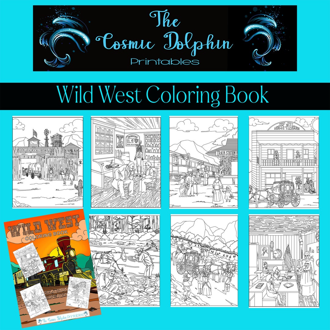 The Wild Wild West Coloring Pages digital - Etsy