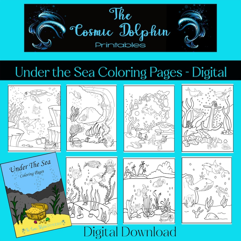 Under the Sea Coloring Pages Digital Download - Etsy