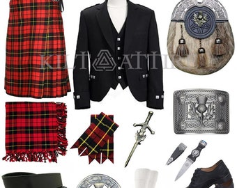 Giacca Argyle da uomo, abito da sposa scozzese, abito da kilt, abito da kilt tradizionale disponibile in oltre 50 colori tartan