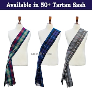 Scottish Women Tartan Sash - Premium Highland Ladies Scarf | Available in 50+ Tartans