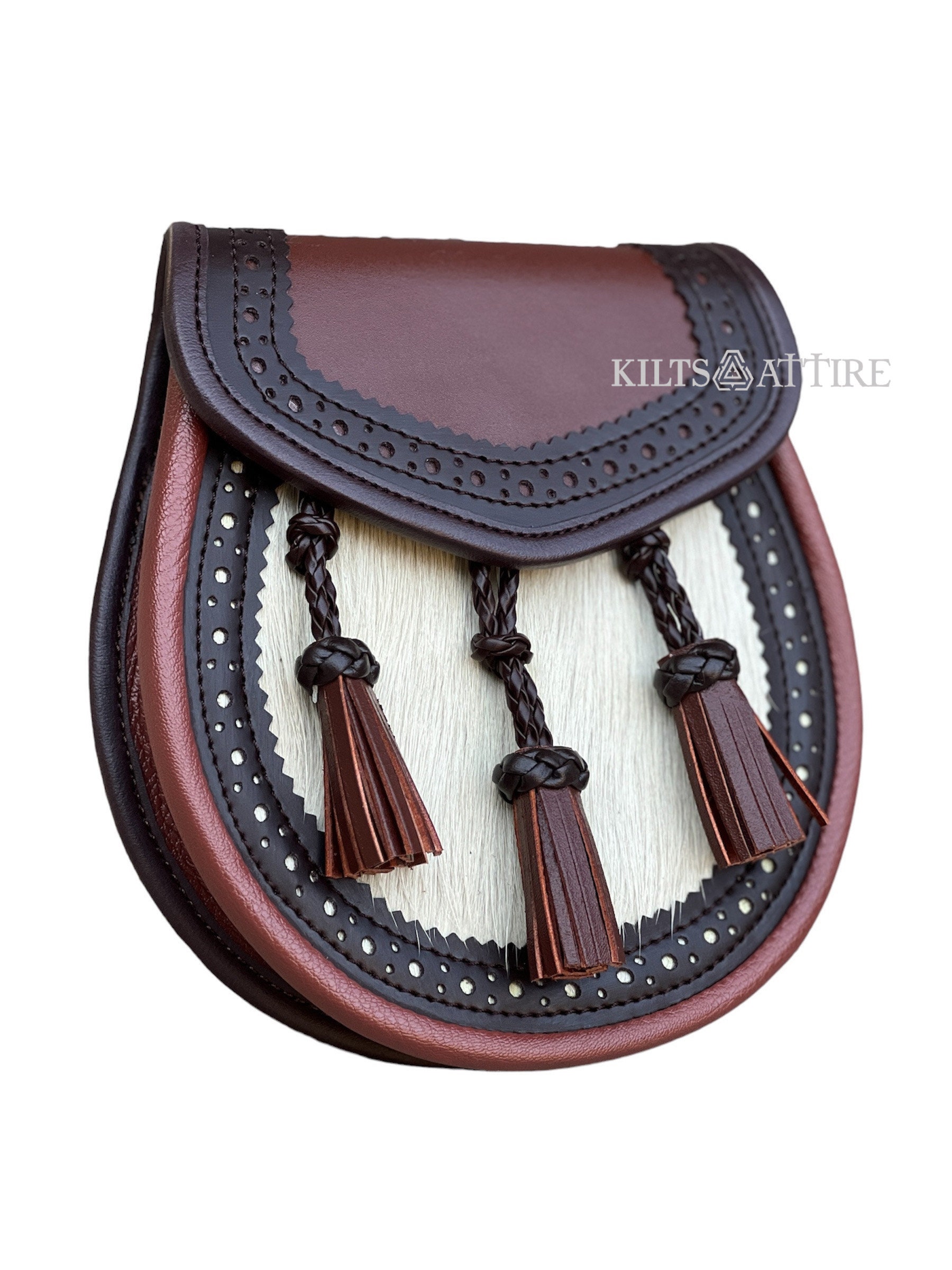 Kilt Sporran in pelle scozzese fatto a mano di alta qualità