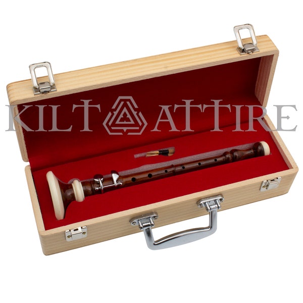 Chanter bombardier accordable en bois de rose + 2 anches avec étui rigide