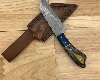 Handmade Damascus Steel “8 Bushcraft Steel Hunting Camping Survival Collectors Gift Unique Gift for Him Or Her