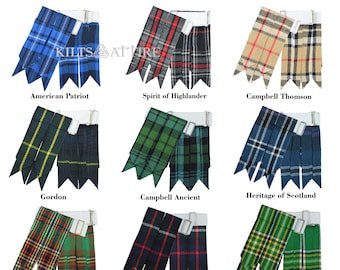 Men's Tartan kilt Flashes Scottish kilt Hoses Available in 50+ Tartans