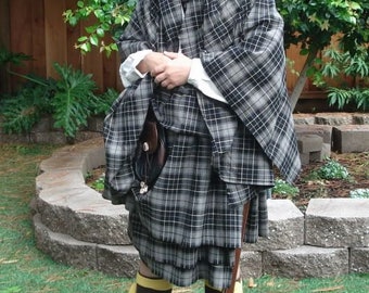 Scottish Men's Great Kilt Handmade 16th Century Highland Vintage Kilt Tartan Great Kilt Available in 45+ Tartans.