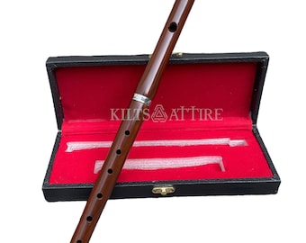 Two Parts Irish Flute Rosewood Packed In Wooden Standard Size Carry Case