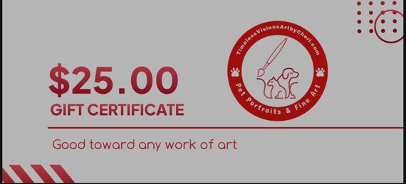 25 USD Gift Certificate