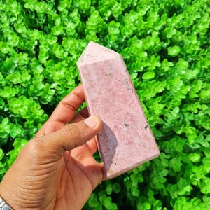 Large Natural Rhodochrosite Obelisk Tower | Rhodochrosite Crystal Tower |  Height 13.71Cm | Weight 990Grams | Home Decor | Gift For Her