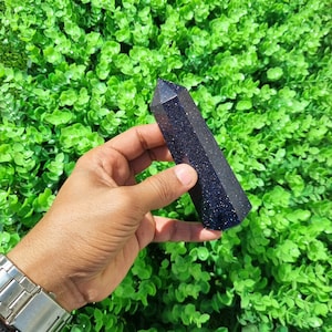 TOP Blue Goldstone Obelisk Tower | Blue Goldstone | Handmade Gemstone Obelisk | Weight 280Grams | Height 12.19Cm | Gift For Her | Home Decor