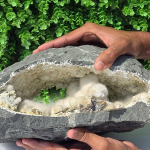 Rare!! Natural Okenite Geode with Mesolite And Apophyllite Matrix Base | Okenite | Okenite Geodes | Mesolite | Thomsonite | Weight 9.120Kg