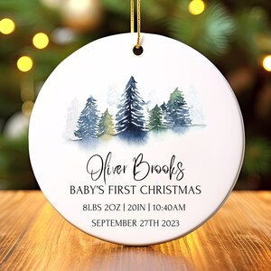Personalized Baby&#39;s 1st Christmas Ornament, Custom Baby Ornament, Baby&#39;s First Christmas Ornament 2023,New Baby Gift, Baby Forest Ornament