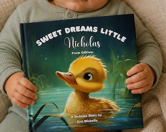 Personalized Children's Book, Custom Name Book, Baby Gift, Bedtime Story, Bedtime Book, Christening Gift, Baptism Gift, Baby Birthday Gift