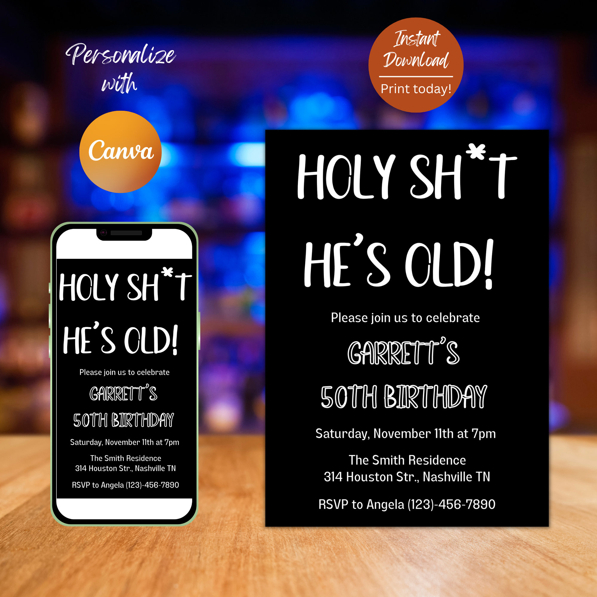 Funny 50th Invite - Etsy Funny 50th Invite - Etsy