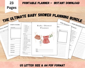 Printable Baby Shower Planner, Checklist, and Budget (PDF Download)