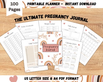 Printable Pregnancy Journal, Planner, Memory Book (PDF)