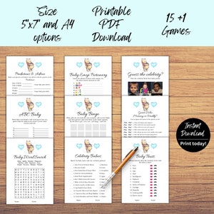 15+1 Winnie de Poeh baby shower games, Winnie Boy baby shower spelbundel PDF, leuke baby shower games, Instant Download