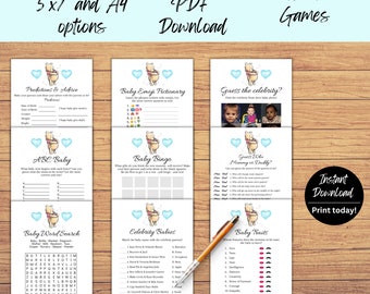 Winnie the Pooh Baby Shower Games, Bundle PDF (Instant Download)