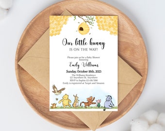 Winnie the Pooh Baby Shower Invitation, Gender Neutral (Instant Download)