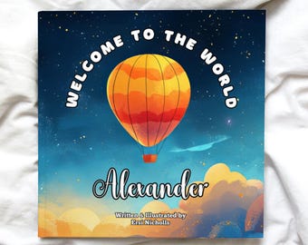 Personalized Baby Book, Bedtime Story, Baby Birth Gift, Newborn Storybook, Welcome to the World