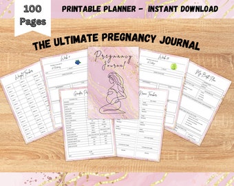 Printable Pregnancy Journal, Expecting Mom Planner (PDF)