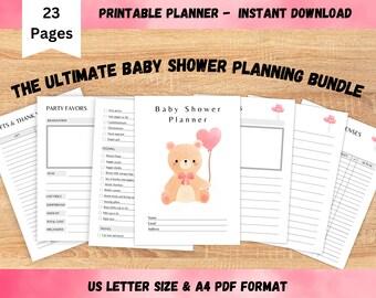 Baby Shower Planner, Checklist, and Budget (Printable PDF)