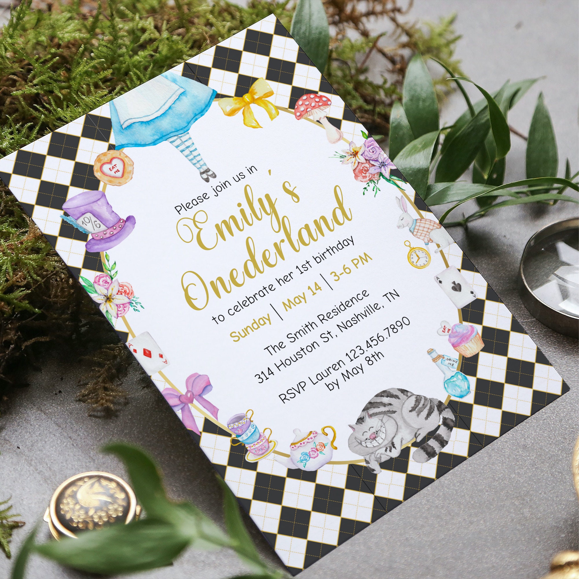 ≫ Alice in Wonderland Invitation