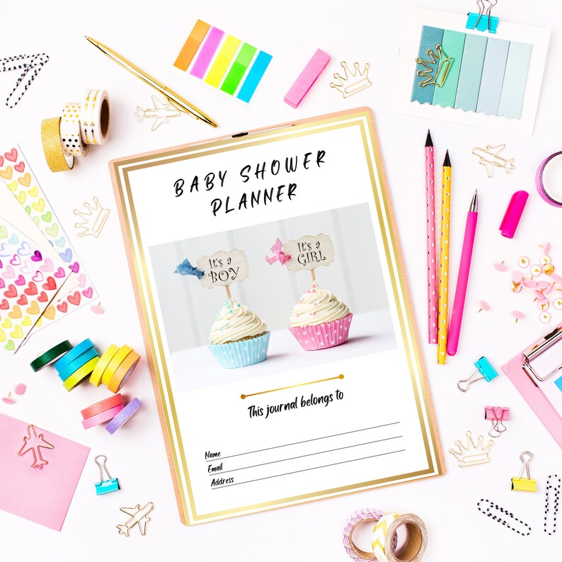 Baby Shower Planner Printable PDF Baby Shower Planner Baby Etsy