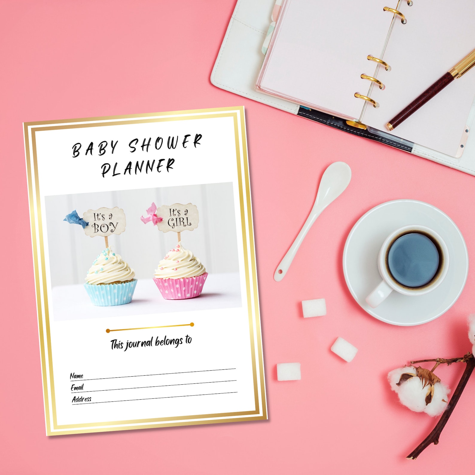 Baby Shower Planner Printable PDF Baby Shower Planner Baby Etsy