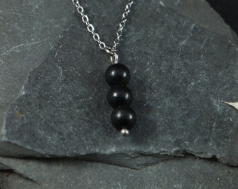 Shungite | Gemstone Necklace | Beaded Pendant | spiritual jewellery