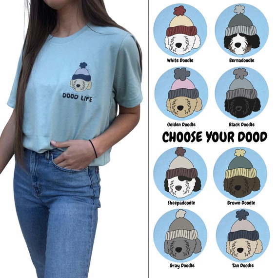 Womens Life Is Golden With A Doodle T Shirt - Golden Doodle Lovers Womens Life Is Golden With A Doodle T Shirt - Golden Doodle Lovers