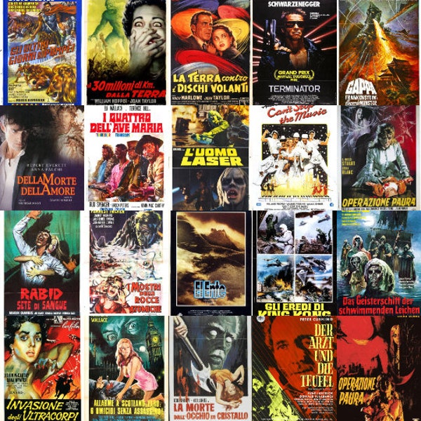 112 x Italian Movie Posters - JPGs - Digital Download - Up to 300DPI resolution - Italian language movies or Italian translation of US movie
