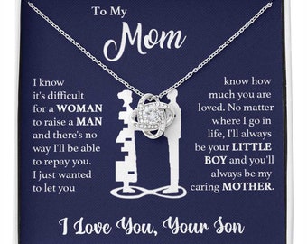 My Mom - Loved Mother - Love Knot Necklace