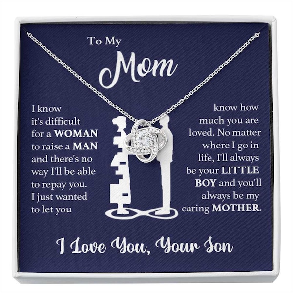 My Mom - Loved Mother - Love Knot Necklace