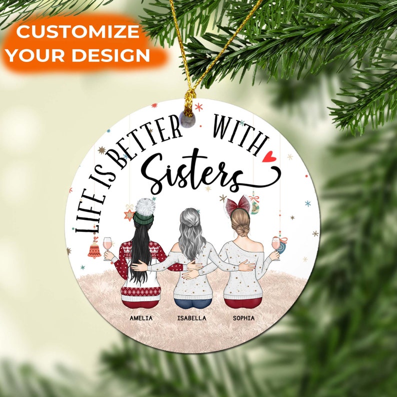 Life is Better With Sisters Christmas Gift for Besties Etsy
