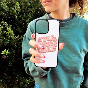 Sublimation Phone Case Mockup - iPhone 13 Pro Max 2D Case Mockup w/ Smart Object - Edit with Photoshop or Photopea (Free Editing Website)