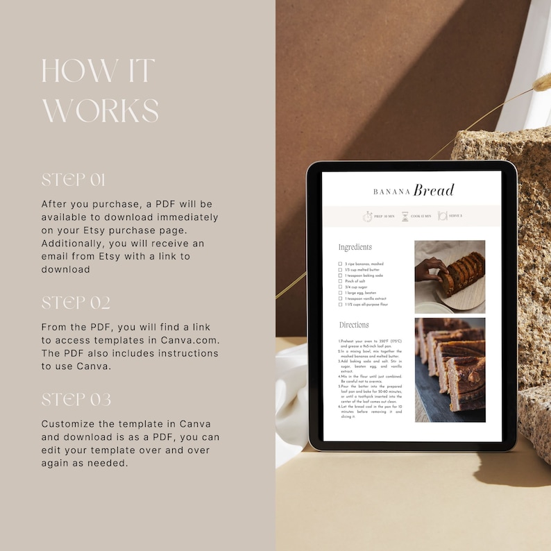 Recipe Book Template | Cookbook Template | Cook Book Template | Recipe Template | Canva Templates image 9