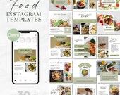 Food Instagram Template | Dietician Instagram Posts | Food Blogger Canva Template | Instagram Templates