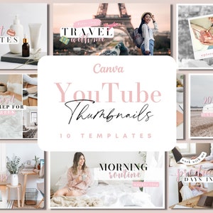 YouTube Kanal Branding Kit | Youtube Miniaturansichten | Bearbeitbare Canva-Vorlagen